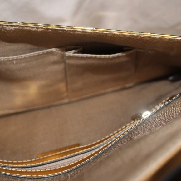BCBGMAXAZRIA Gold "Suri" Envelope Clutch - Picture 15 of 16